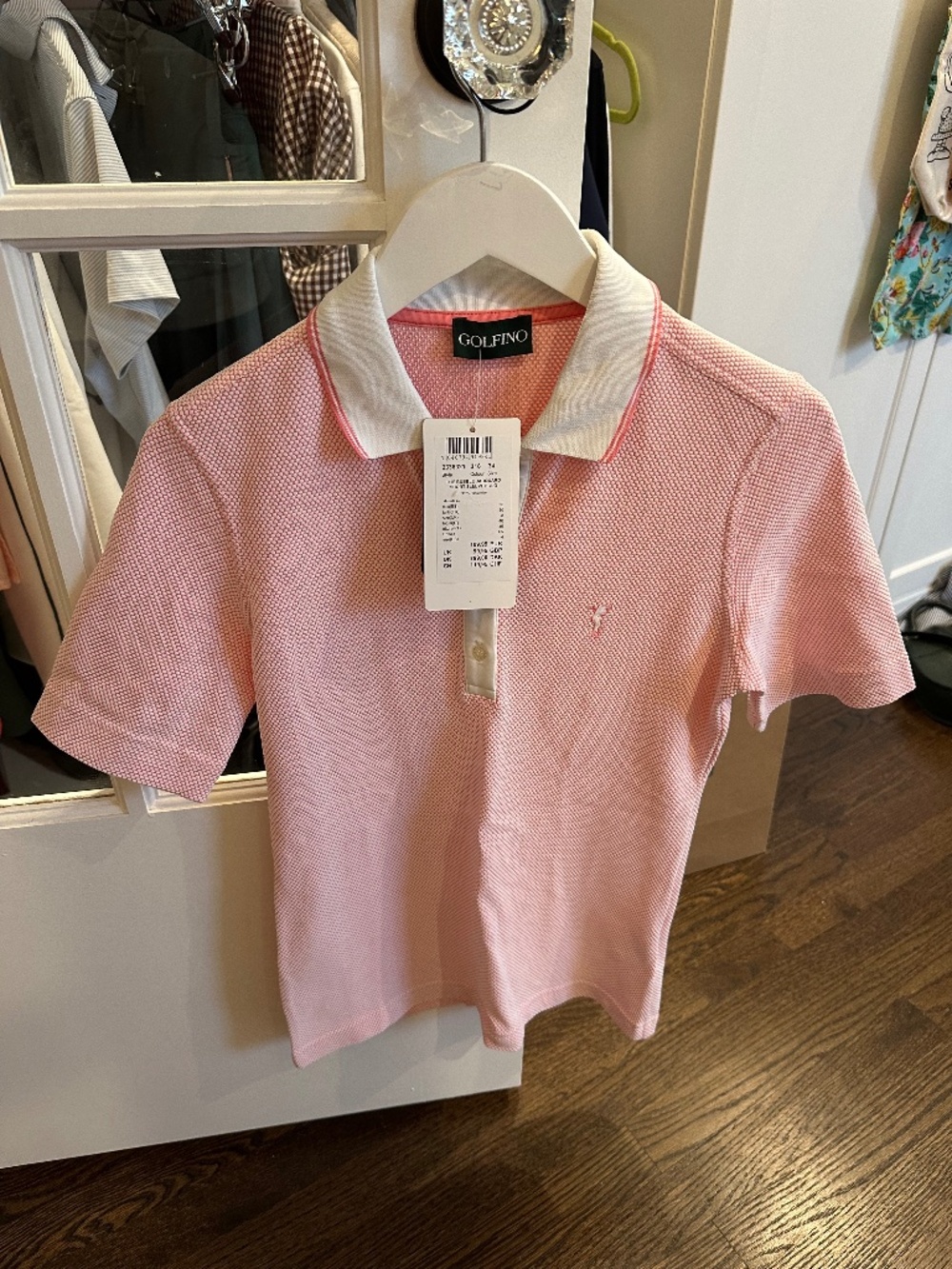 NWT Golfino Women’s pink golf shirt Size XS US4